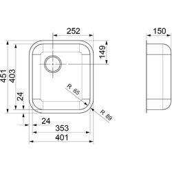 Chiuveta Reginox R18 4035 OKG R14288 (Stainless Steel) Thumb