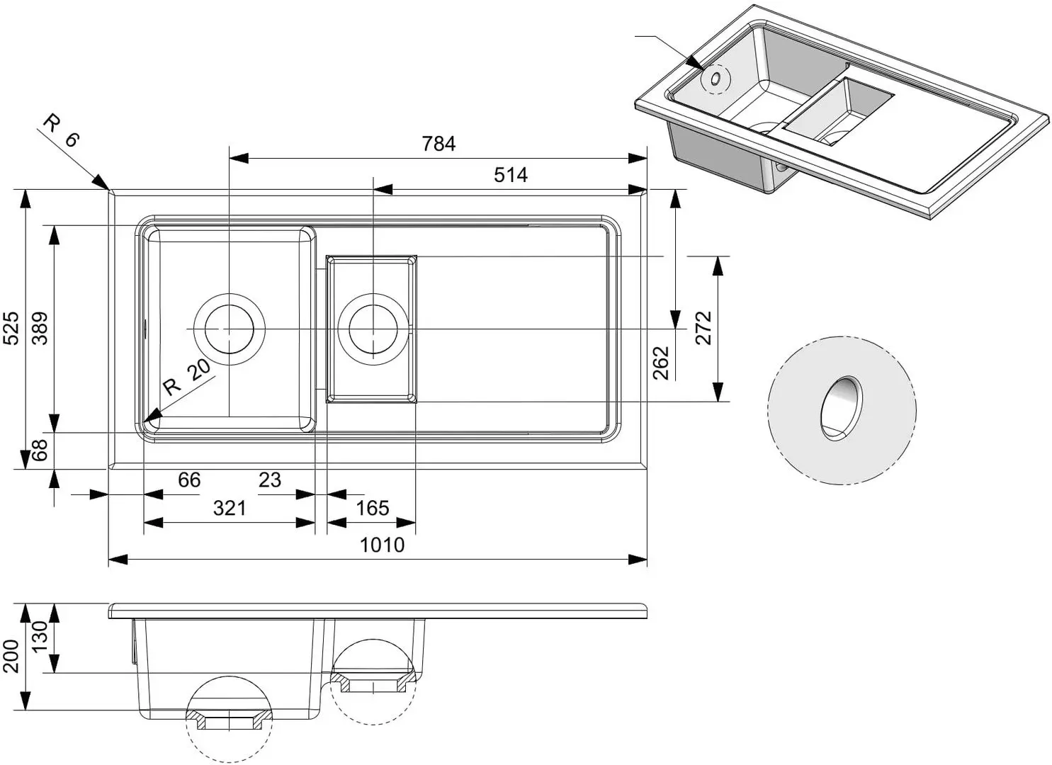 Chiuveta Reginox RL 504 CW II R38246 (White)