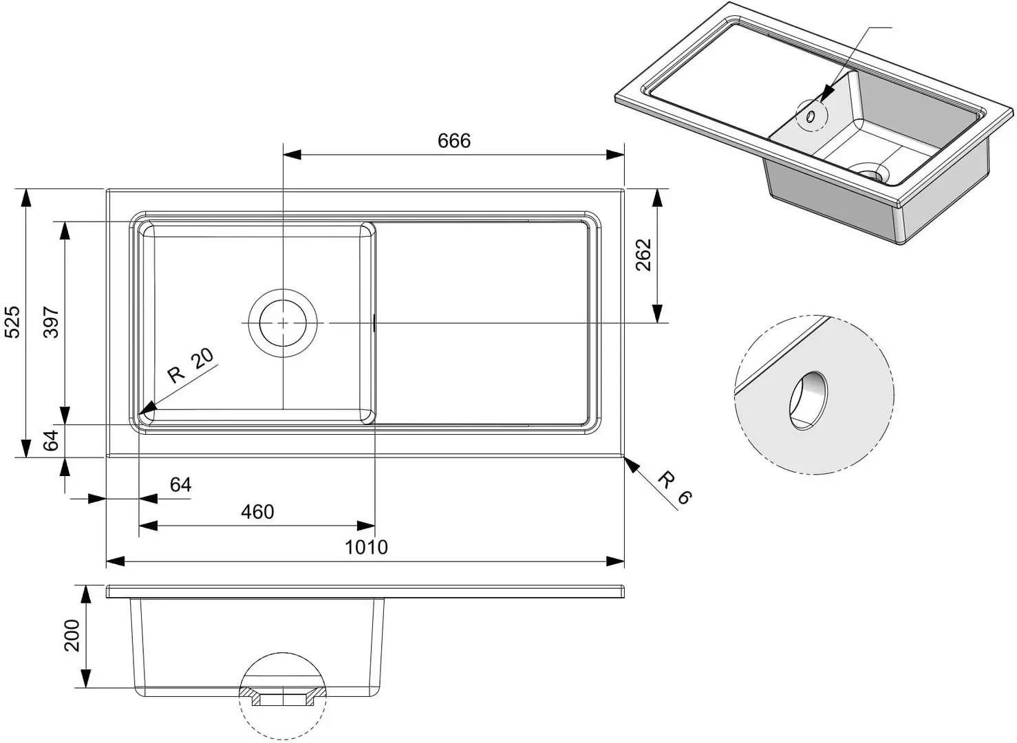 Chiuveta Reginox RL 504 CW II R38253 (White)