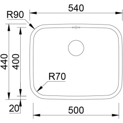 Кухонная мойка RODI Home Belem 54х44 (Inox) Thumb