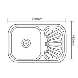 Кухонная мойка Rubano 27389 (Inox) Thumb