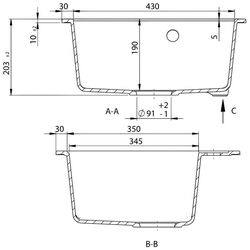 Кухонная мойка SanDonna Emma 490 (Beige) Thumb