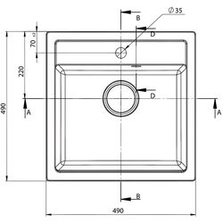 Кухонная мойка SanDonna Emma 490 (White) Thumb