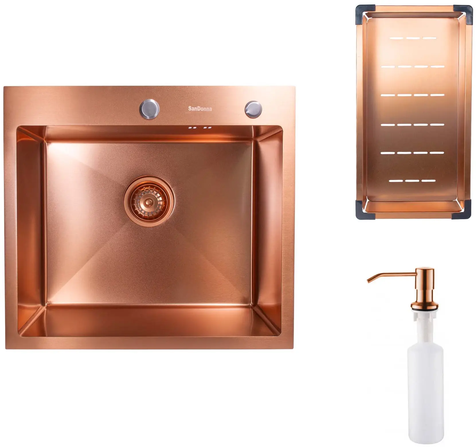 Кухонная мойка SanDonna HD5550 (Copper)