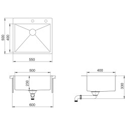 Кухонная мойка SanDonna HD5550 (Copper) Thumb