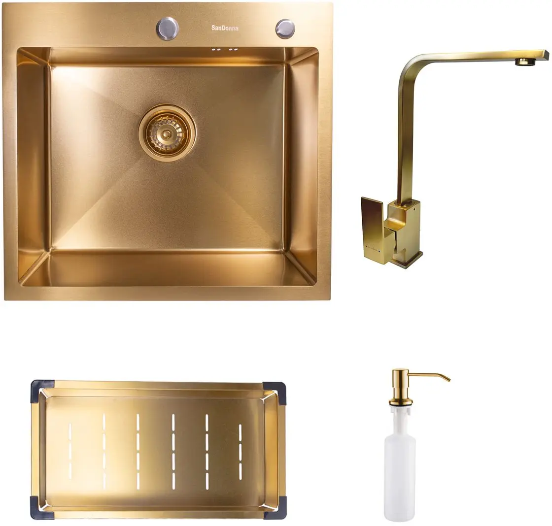 Chiuveta Sandonna HD5550 + Nera (Gold) - 2