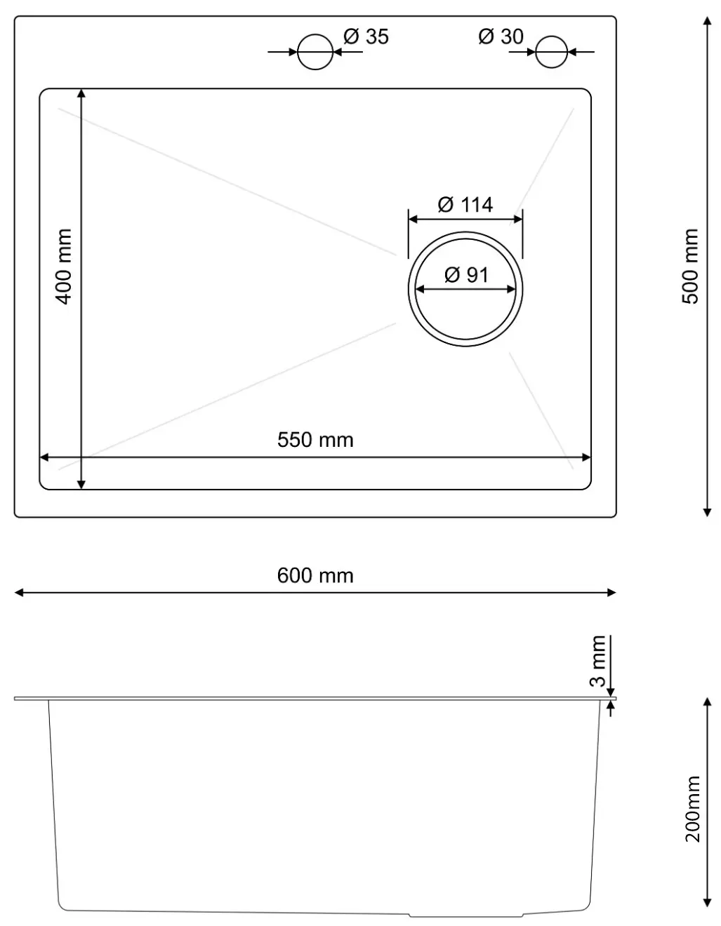 Кухонная мойка SanDonna HD6050 (Copper)