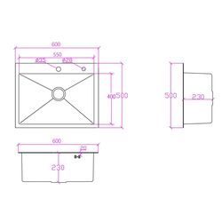 Кухонная мойка Sandonna HD6050 (Gold) Thumb
