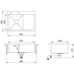 Chiuveta Sandonna HD7850 (Chrome) Thumb