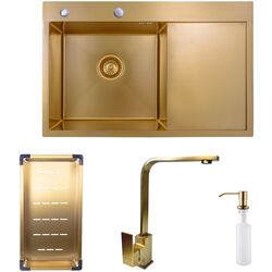 Кухонная мойка Sandonna HD7850 + Nera (Gold) Thumb