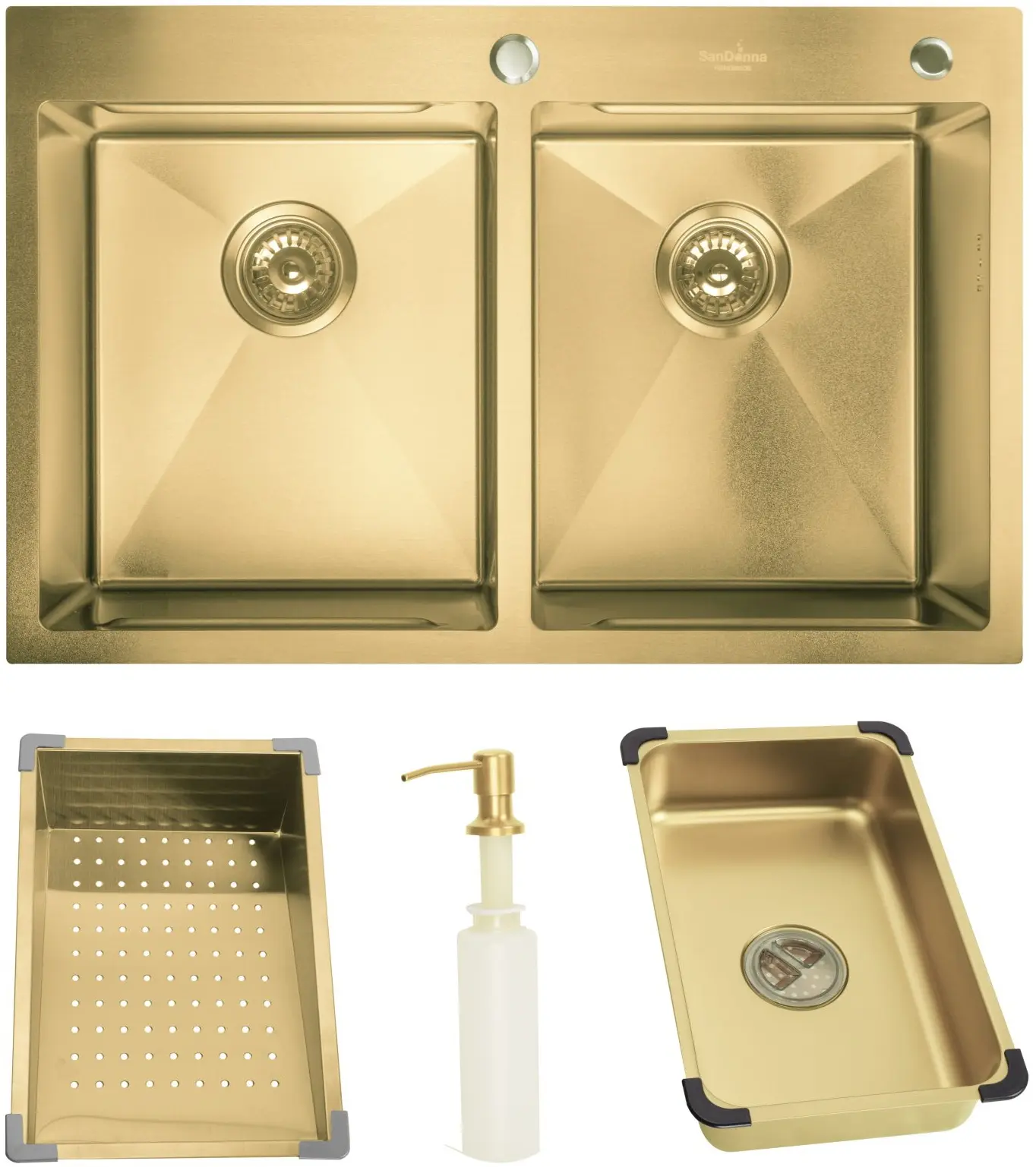 Кухонная мойка SanDonna HD7850DR (Gold)