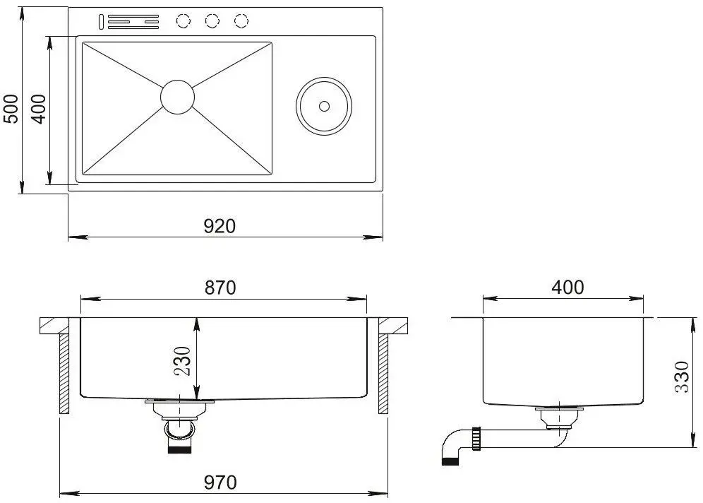 Chiuveta Sandonna HD9250 (Chrome)