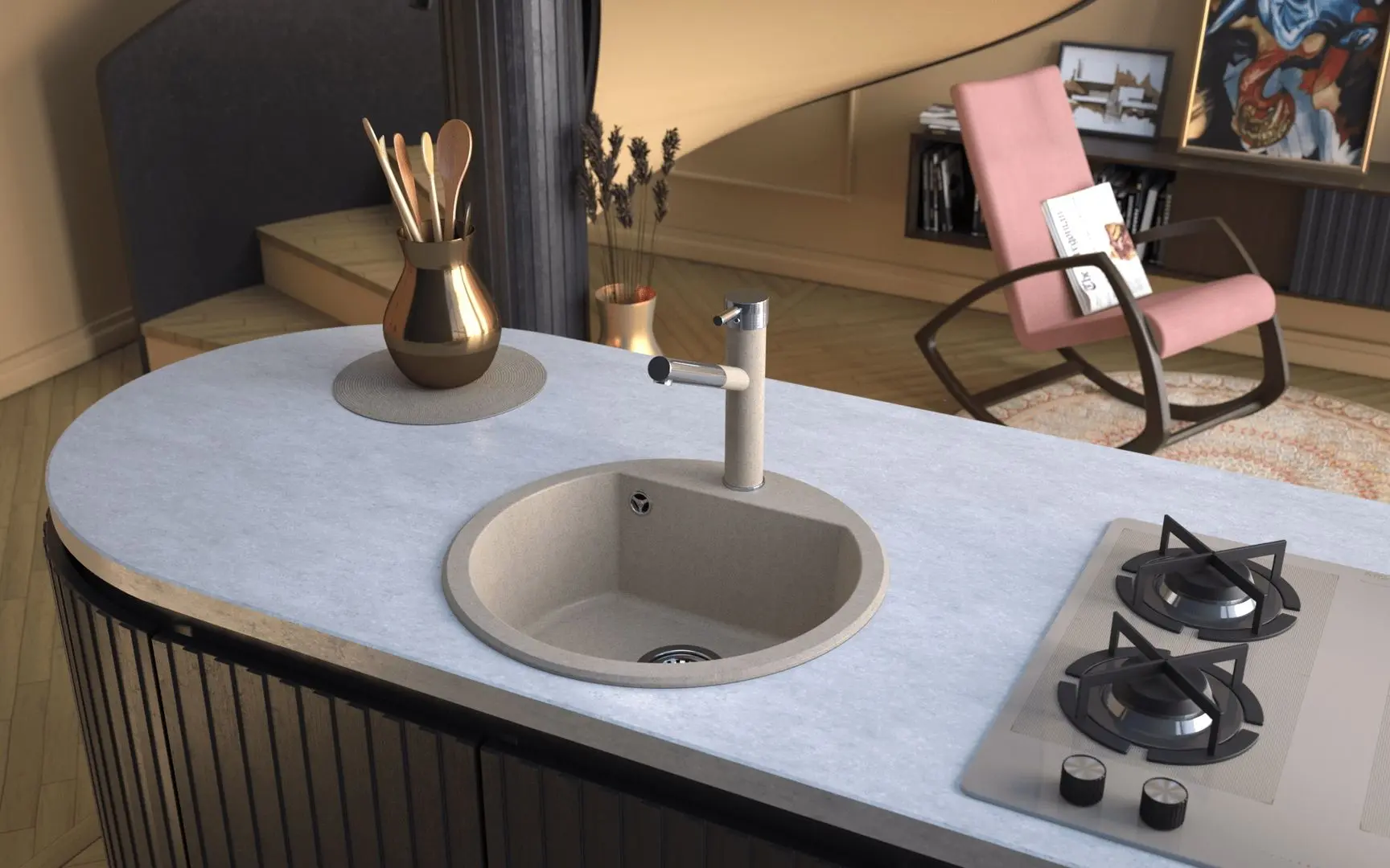 Кухонная мойка Sandonna Lena 510 (Sand) - 2