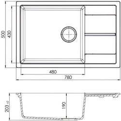 Chiuveta Sandonna Ines 780 (Beige Sand) Thumb