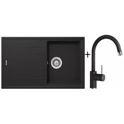 Chiuveta + baterie chiuveta Schock D-100S + Plutos (Onyx)