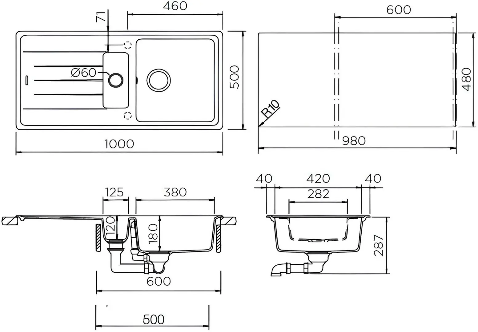 Кухонная мойка Schock Element D-150 Sabbia + Plutos (Sabbia)
