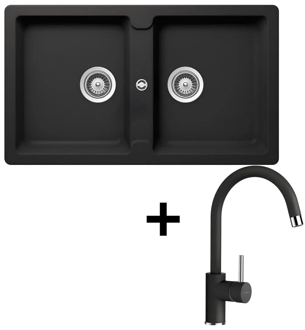 Chiuveta Schock Element N-200 + Plutos (Onyx Black)