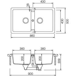 Chiuveta Schock Element N-200 + Plutos (Sabbia) Thumb