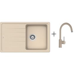 Chiuveta + baterie chiuveta Schock Lima D-100S+Plutos (Sabbia)