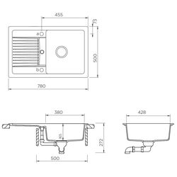Chiuveta + baterie chiuveta Schock Lima D-100S+Plutos (Sabbia) Thumb