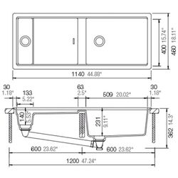 Кухонная мойка Schock Prepstation D-150 Night GL-75 (Black) Thumb