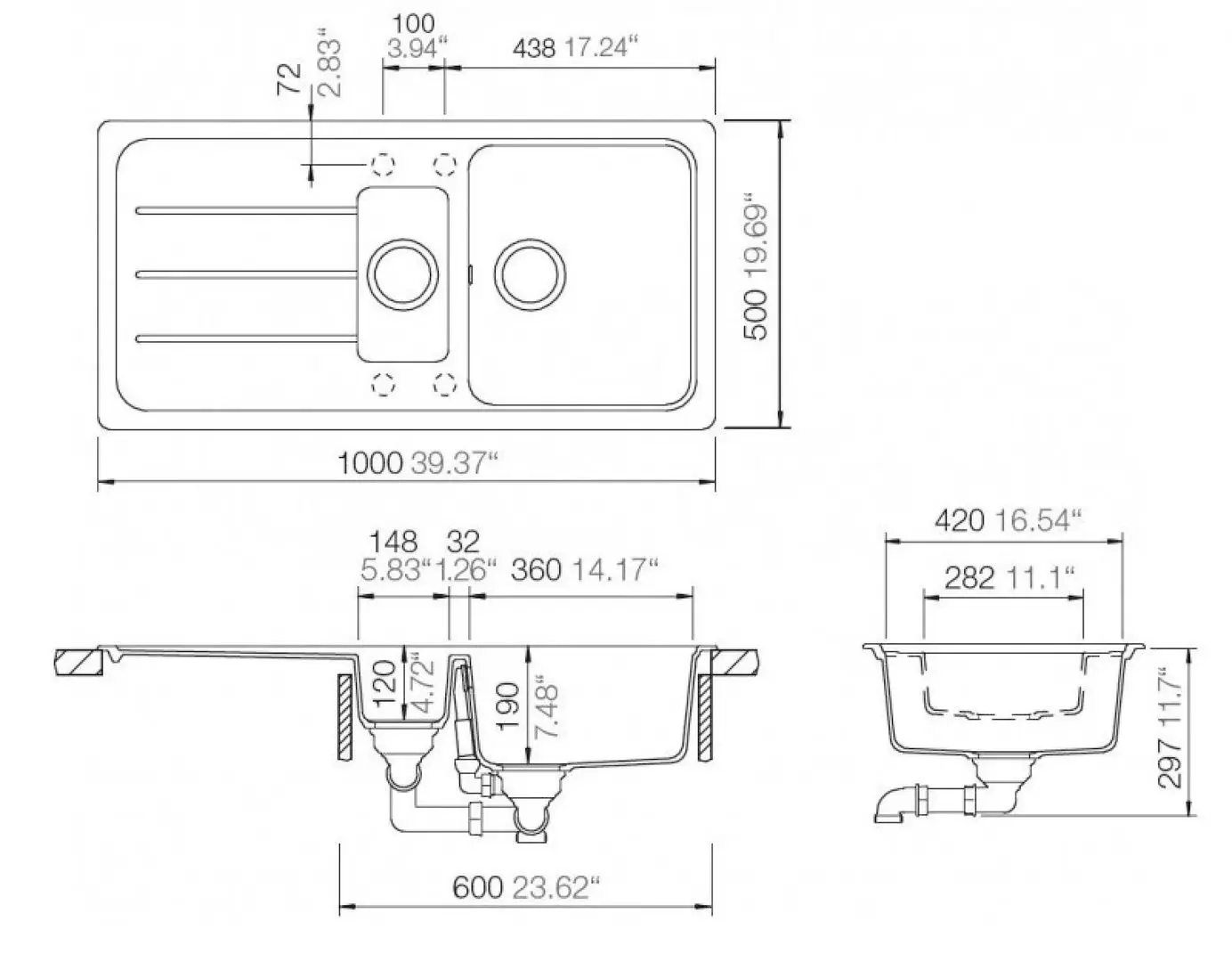 Мойка Schock Formhaus D-150L (Asphalt)