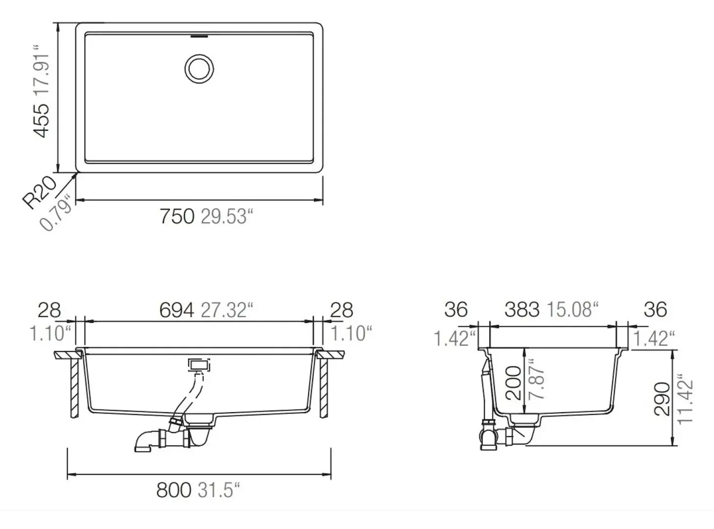 Мойка Schock Greenwich N-100XL (Polaris)