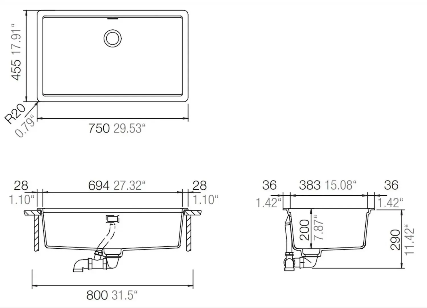 Мойка Schock Greenwich N-100XL (Puro)