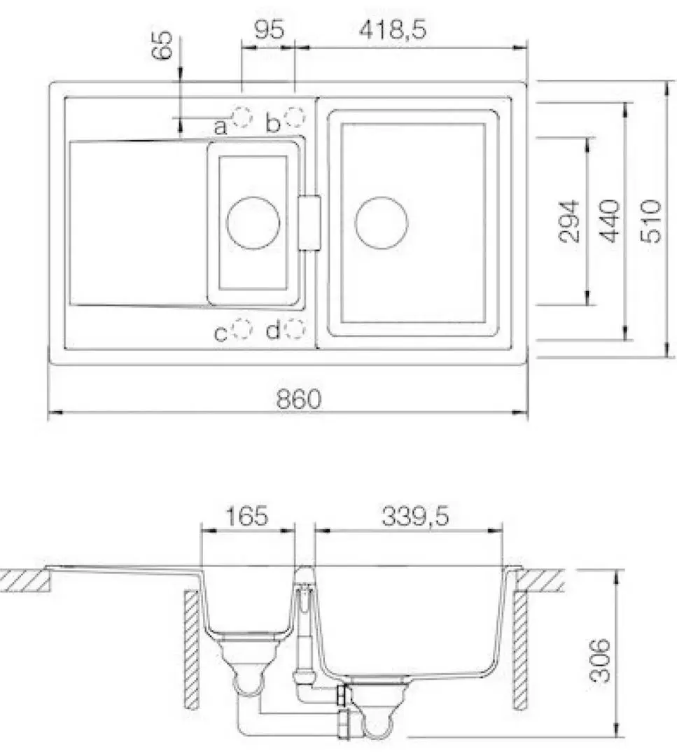 Chiuveta Schock Mono D-150 (Carbonium)