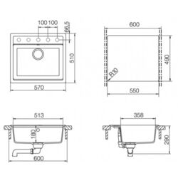Мойка Schock Nemo N-100 (Moonstone) Thumb