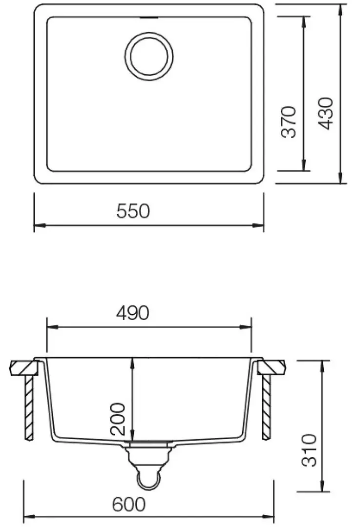 Chiuveta Schock Quadro N-100 (Sabbia)