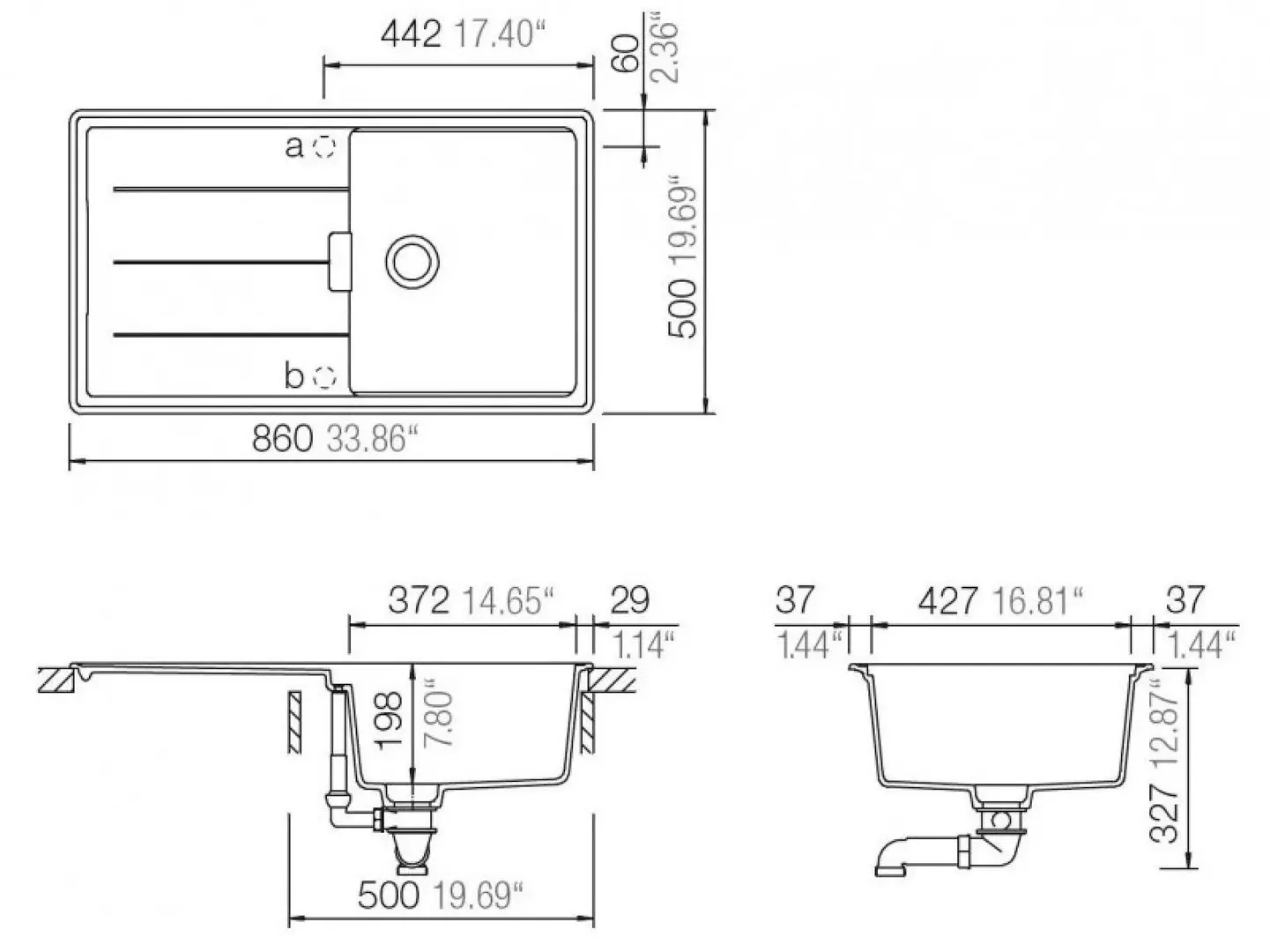 Chiuveta Schock Tia D-100 (Silverstone)