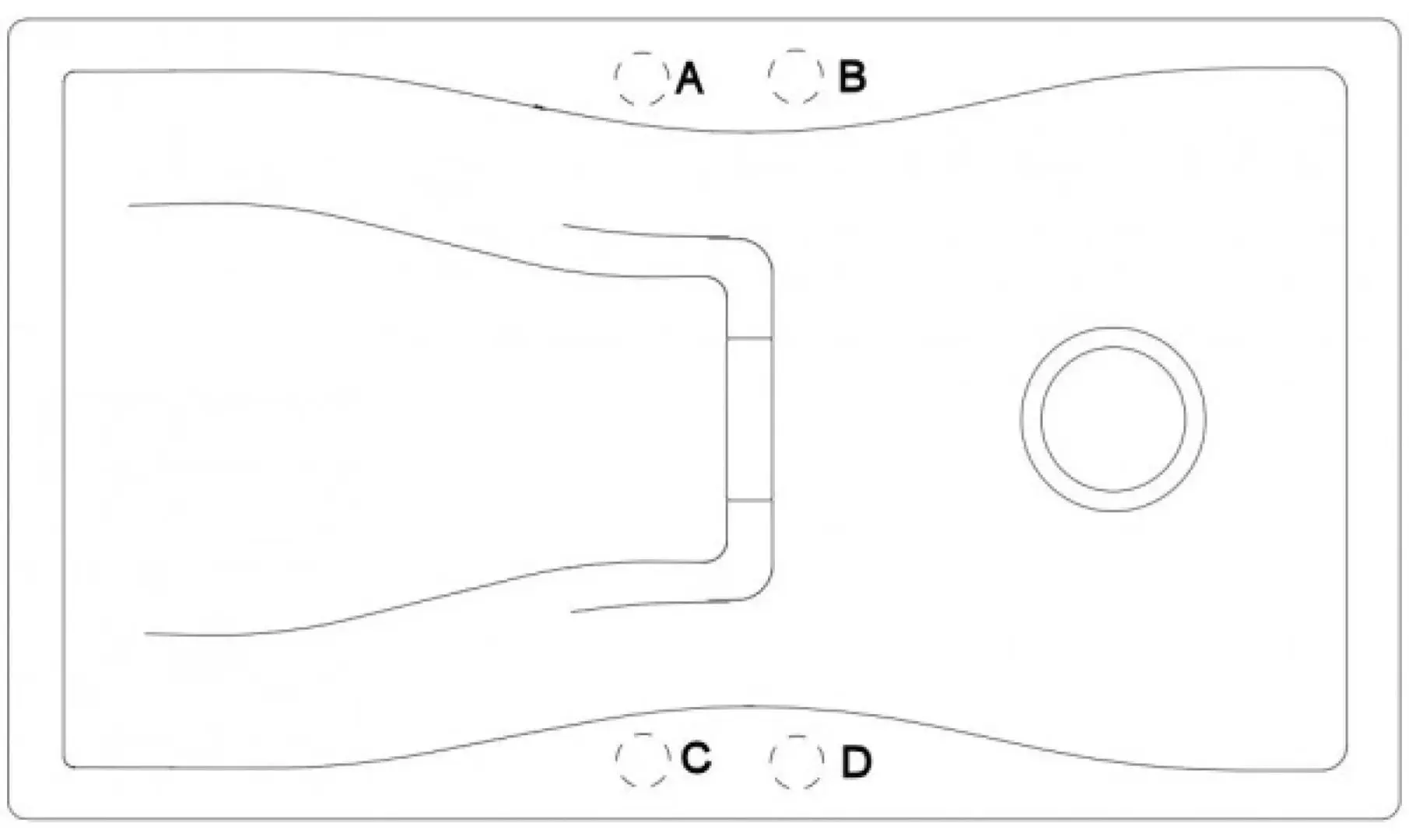 Chiuveta Schock Waterfall D-150 (Magnolia)