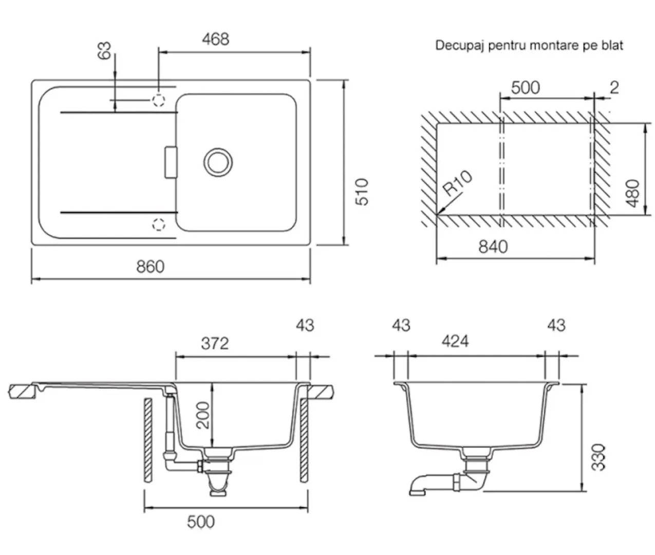 Мойка Schock Wembley D-100 (Magma)