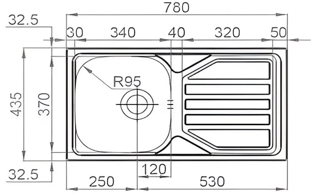 Кухонная мойка Studio Casa Okio Rovigo TXT (Inox)