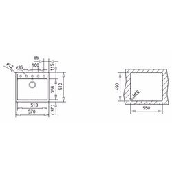 Chiuveta Teka Menorca 60S TG 1B (White) Thumb