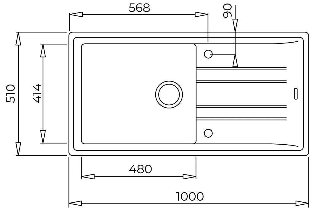 Кухонная мойка Teka Stone 60 L-TG 1B 1D (Carbon) - 3