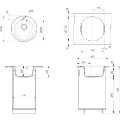 Мойка Ulgran U-405 (Beige) Thumb