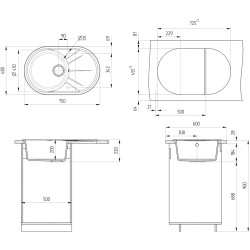 Chiuveta Ulgran U-503 (Beige) Thumb