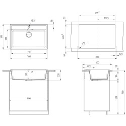 Мойка Ulgran U-600-308 (Black) Thumb