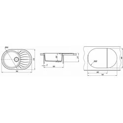 Chiuveta Dr.Gans Berta 760 (White) Thumb