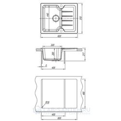 Кухонная мойка Dr.Gans Lora 620 (White) Thumb