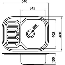 Chiuveta Ferro DR48/64.H (Inox) Thumb