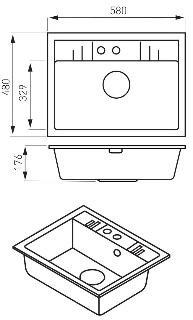 Мойка Ferro DRGM1/48/58BA (Graphite)