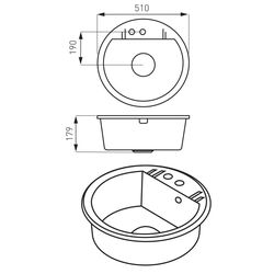 Chiuveta Ferro DRGM1/51BA (Graphite) Thumb