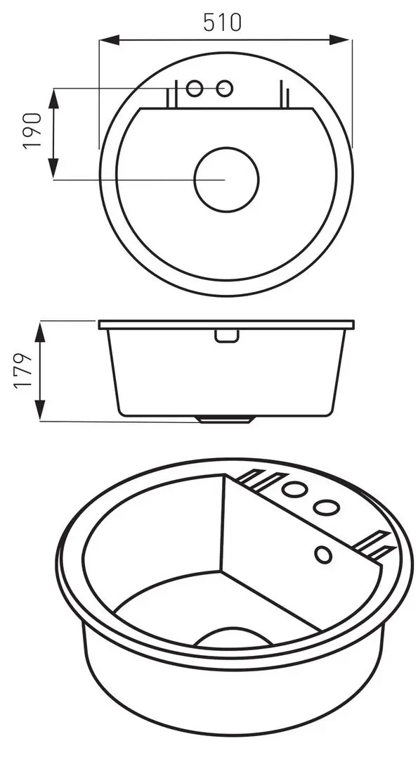 Chiuveta Ferro DRGM1/51BA (Graphite) - 2