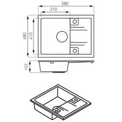 Мойка Ferro DRGM48/58BA (Graphite) Thumb