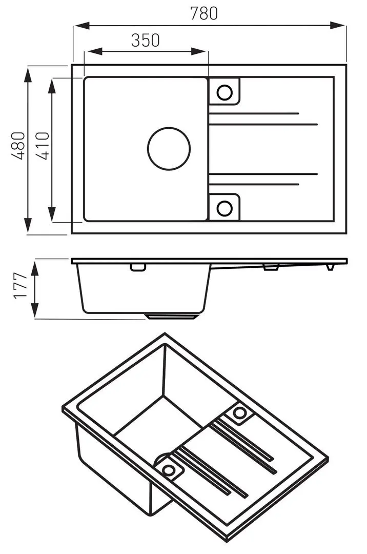 Мойка Ferro DRGM48/78BA (Graphite)