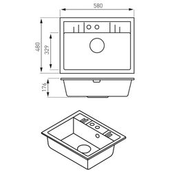 Мойка Ferro RGM1/48/58GA (Gray) Thumb