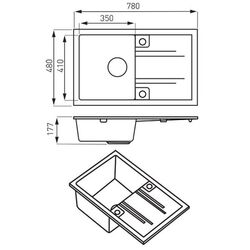 Chiuveta + baterie Ferro Zumba BZA4P + Mezzo II DRGM48 (Sand/Beige) Thumb
